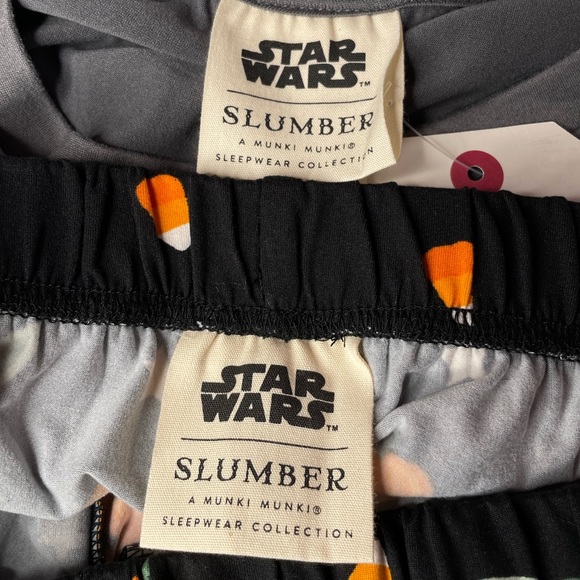 Star Wars Baby Yoda Too Cute To Spook Pajama Set Gray Black Medium Large - Picture 4 of 7